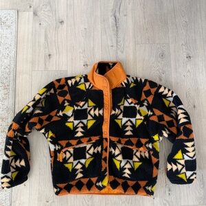 FP Movement by Free People Geometric Jacket - Black, Orange, Yellow